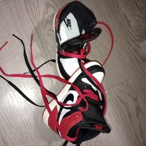 Nike Black, Red, and White High-Top Sneakers